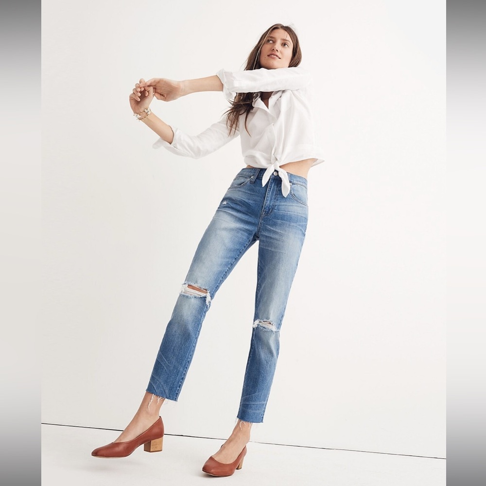 👖 Madewell High-Rise Slim-Crop Boyjean, size 26